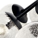 Silvarious 12 Light Black Chandelier/Semi Flush Ceiling Light in Clear Crackle